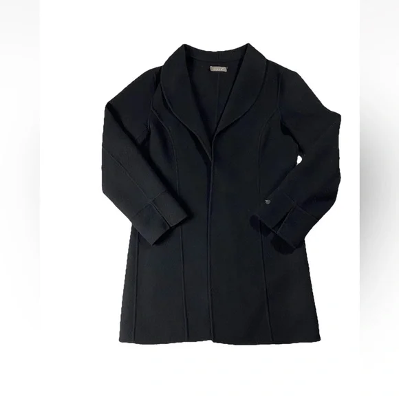 Kenar 100% Boiled Wool Black Jacket Cardigan Blazer - Picture 2 of 12